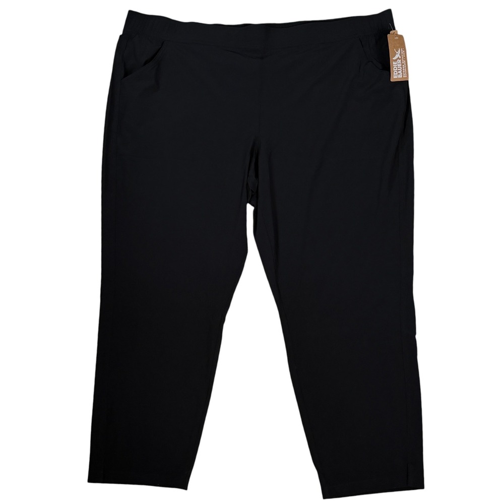 Eddie Bauer Departure Ankle Pants Womens 3X Black UPF 50 Stretch Hiking 4869 NEW